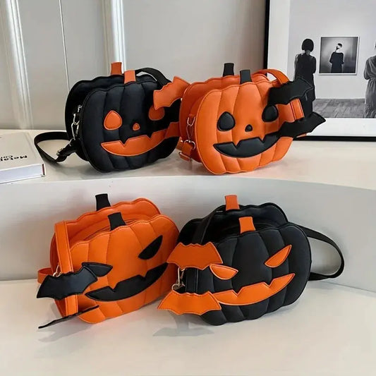 Enchanting Halloween Pumpkin  Bag  Devilish Style with Ghost Skull Accent  Fashion Purse for Women & Girls EVERYDAY